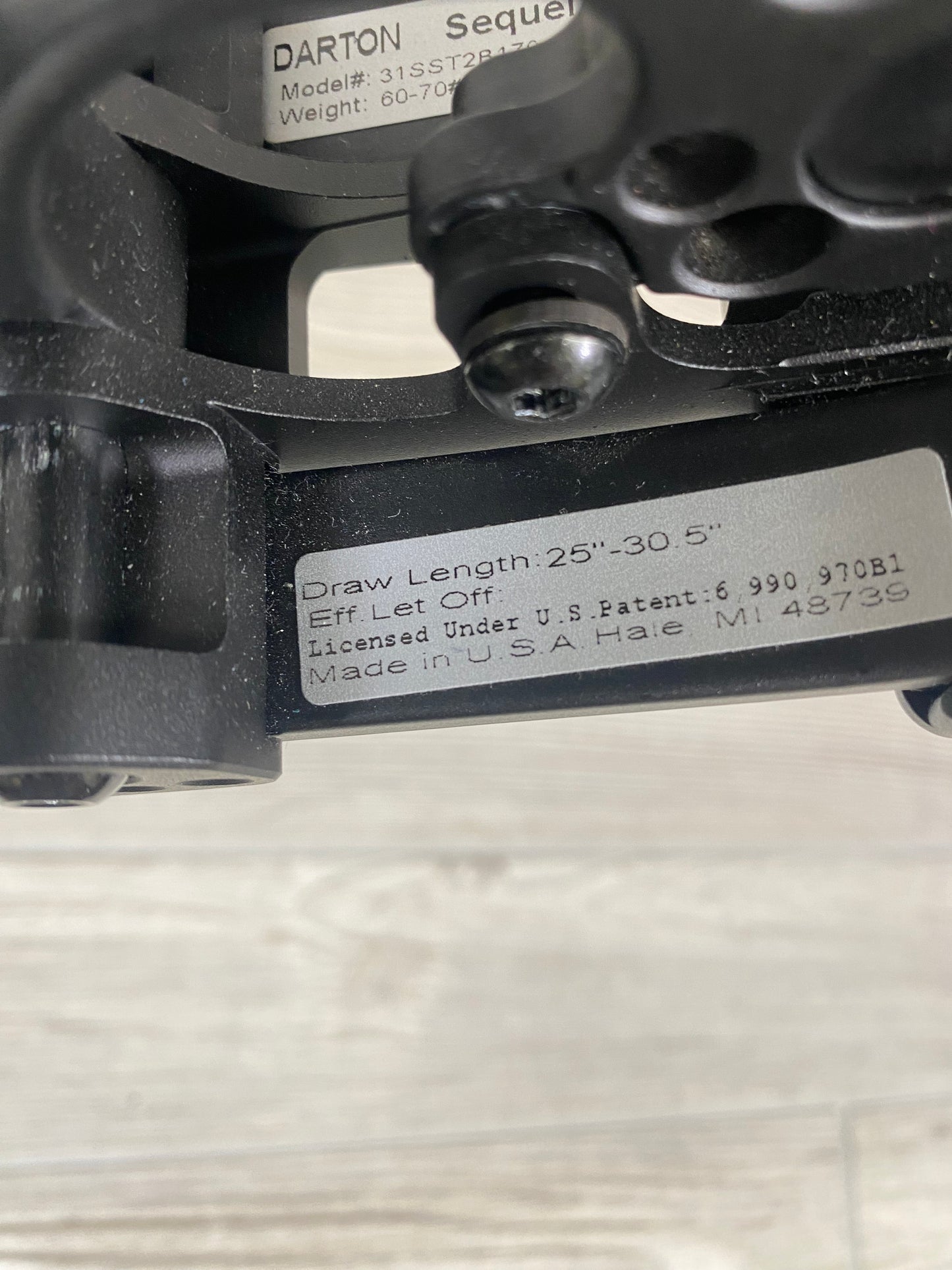 Darton Sequel 31 ST2 LH Black bow only