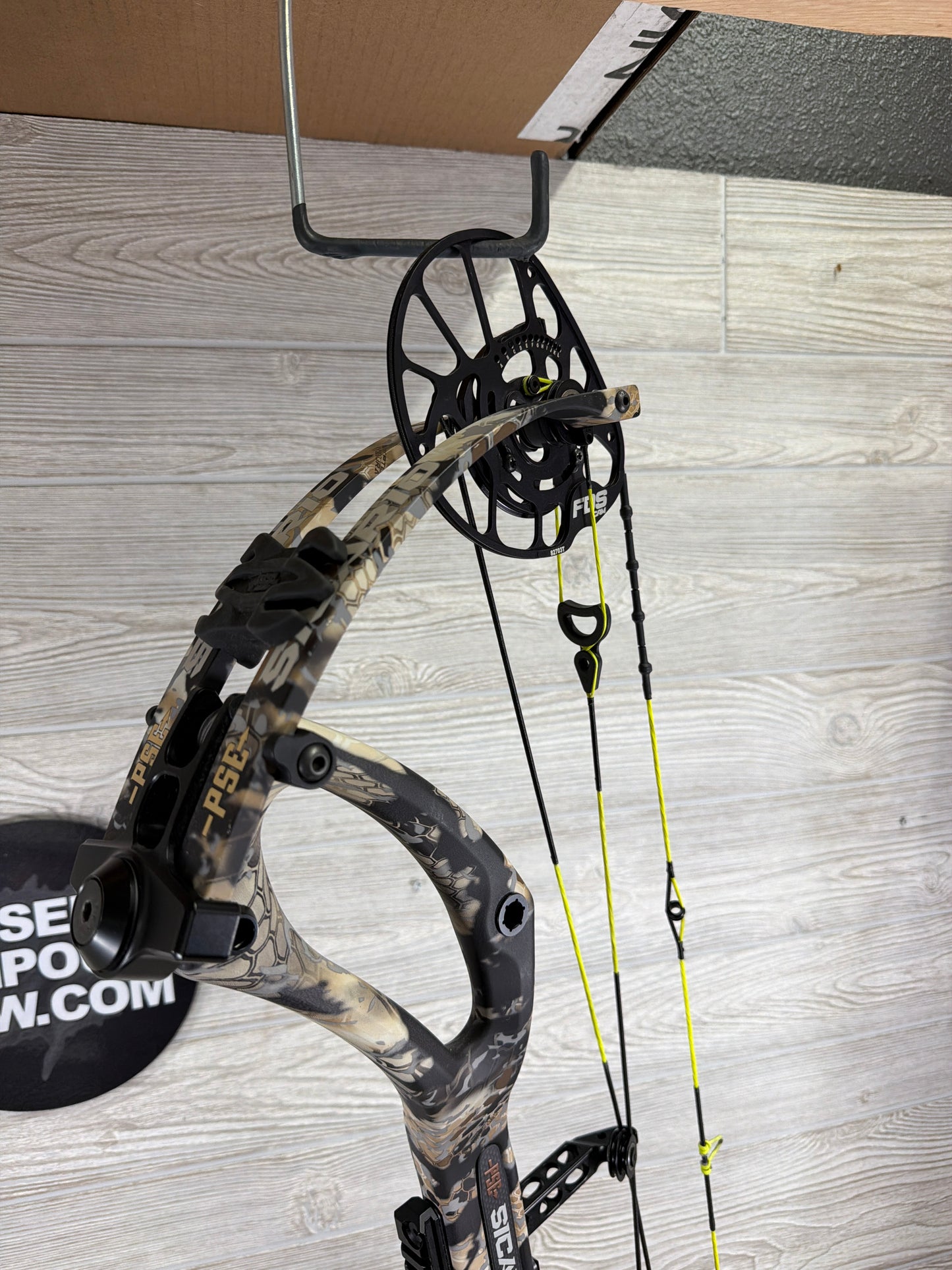 Used PSE Sicario FDS Kryptek Camo Right Handed with custom strings 80#