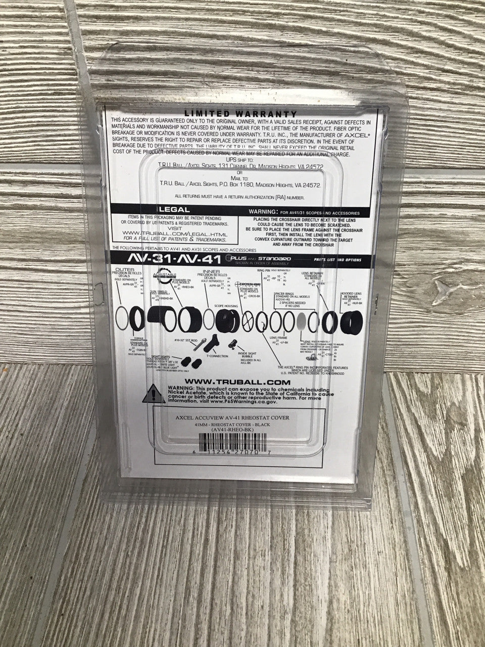 Axcel AccuView AV41 Rheostat Cover
