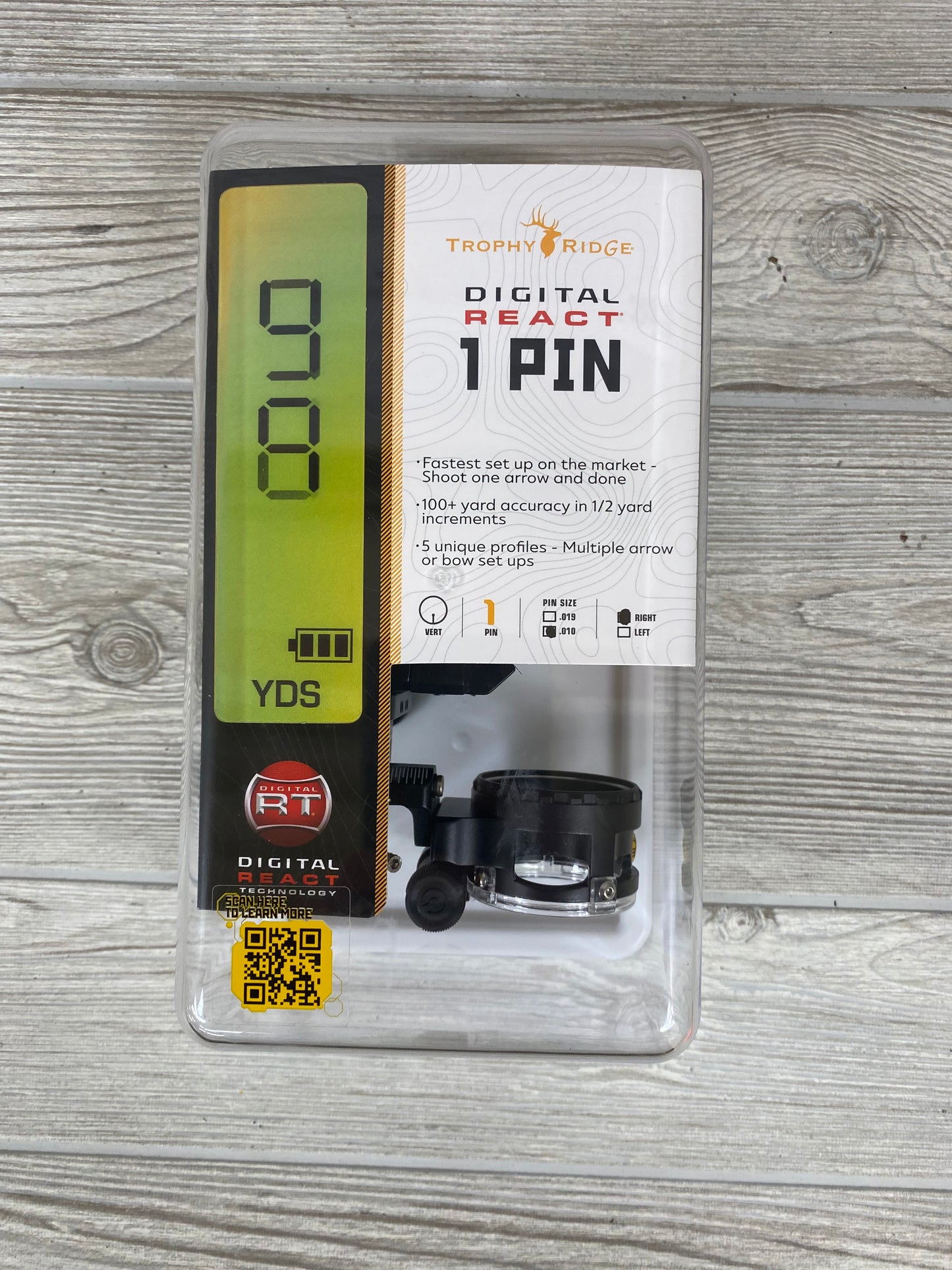 NEW Trophy Ridge Digital React 1 Pin Right Hand .010 pin