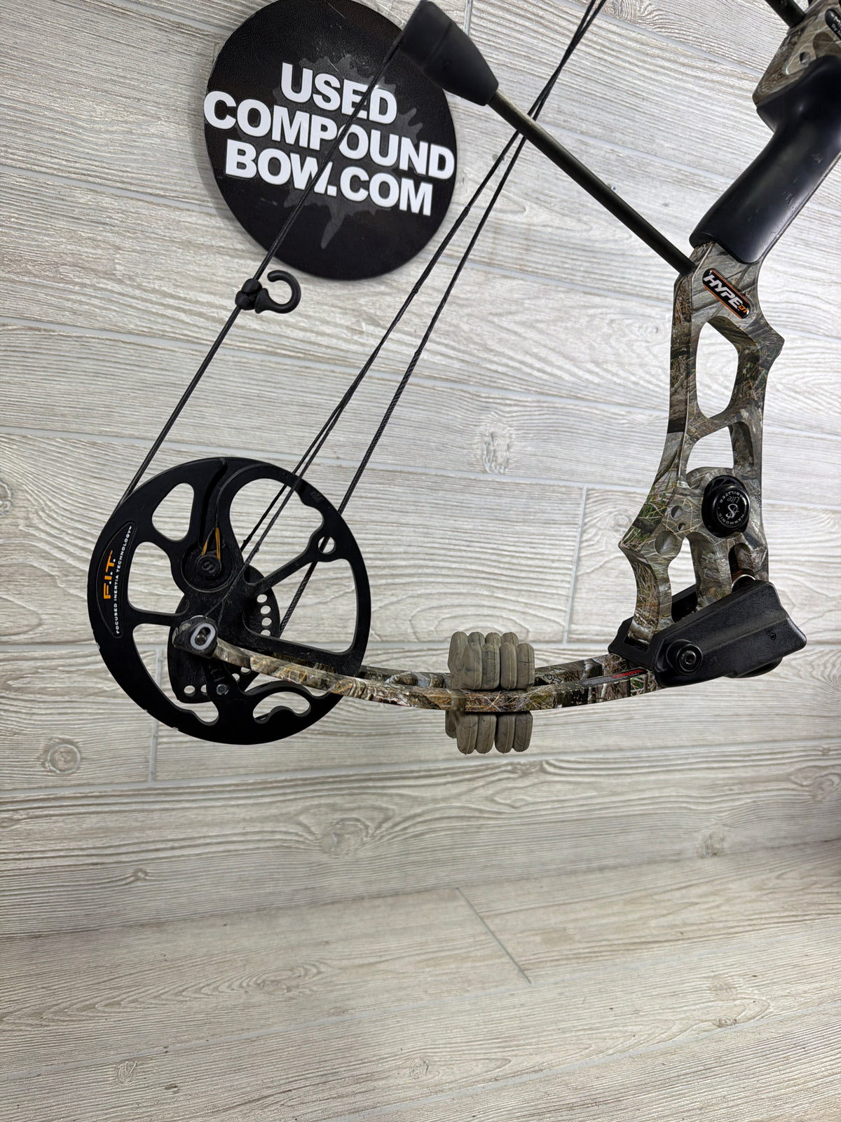 Used Mission Hype DTX Left Hand Camo Bow W/ sight