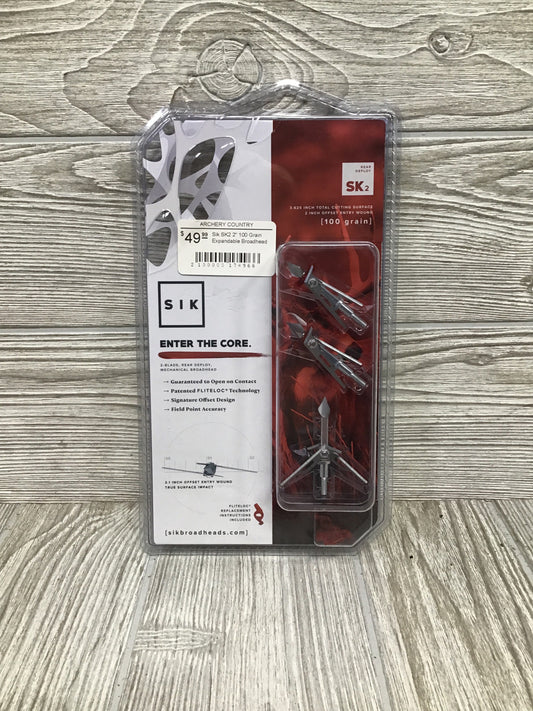 Sik SK2  2" 100 Grain Expandable Broadhead 3 Pack