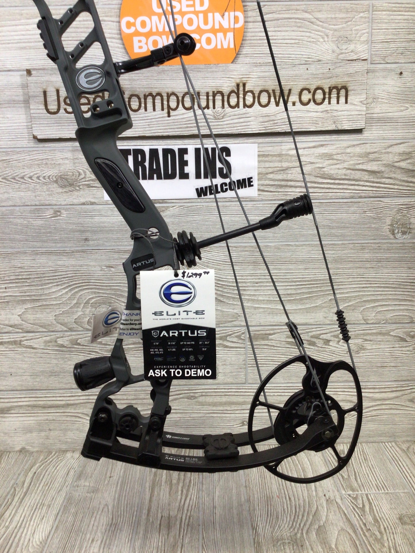 Elite Artus Right Handed Slate Gray 50-60lb
