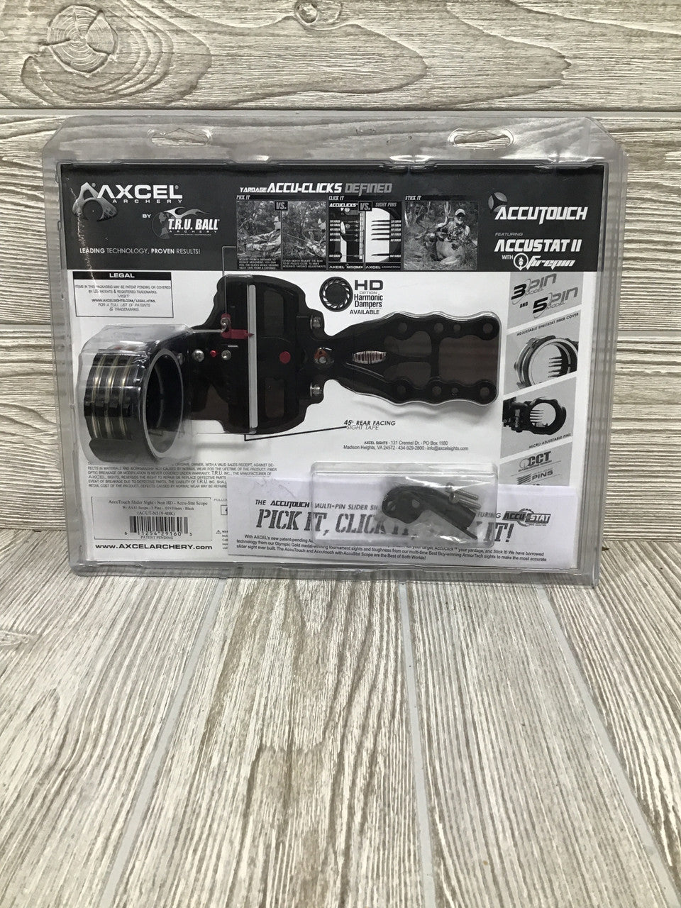 Axcel Accutouch Carbon Pro 3 Pin Slider .019 Right Hand