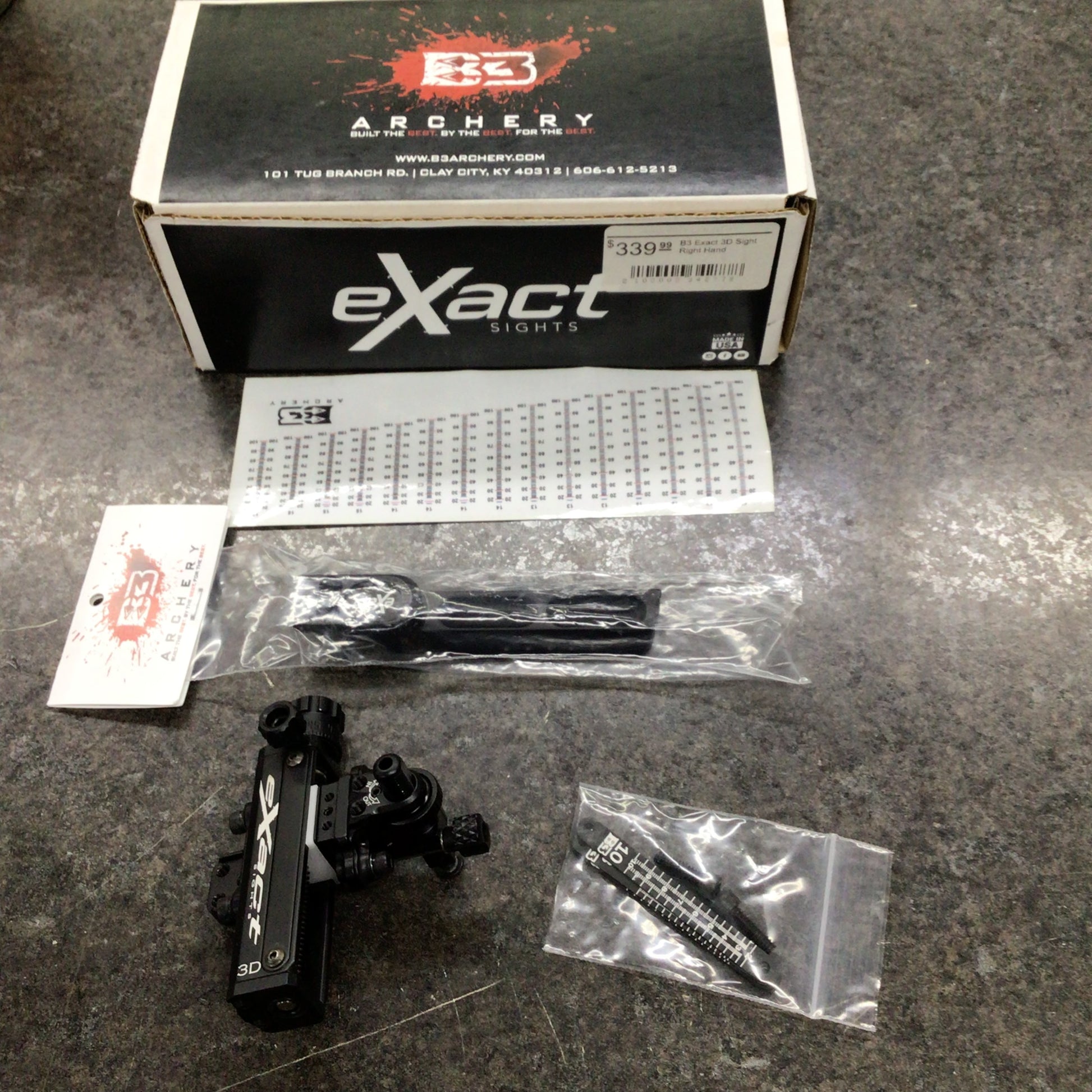 B3 Exacttarget Used B3 Exact 3D Target Sight/Rh Bridge-Lock – UsedCompoundBow.com