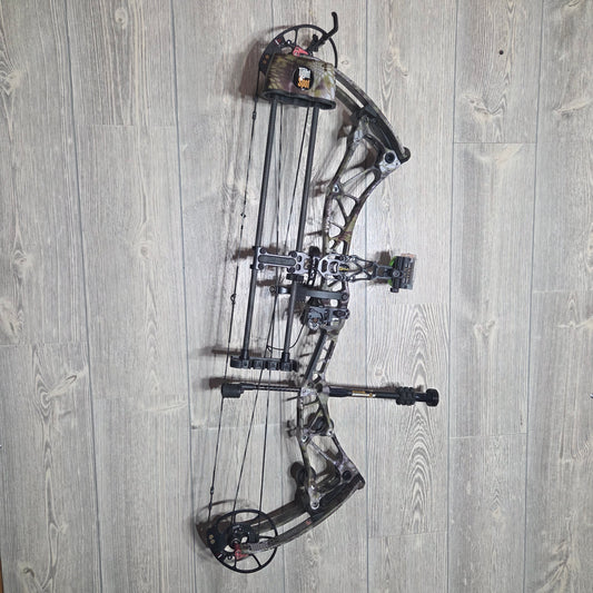 Used Bowtech Revolt X 28" 60lb RH Kryptek Camo Bow