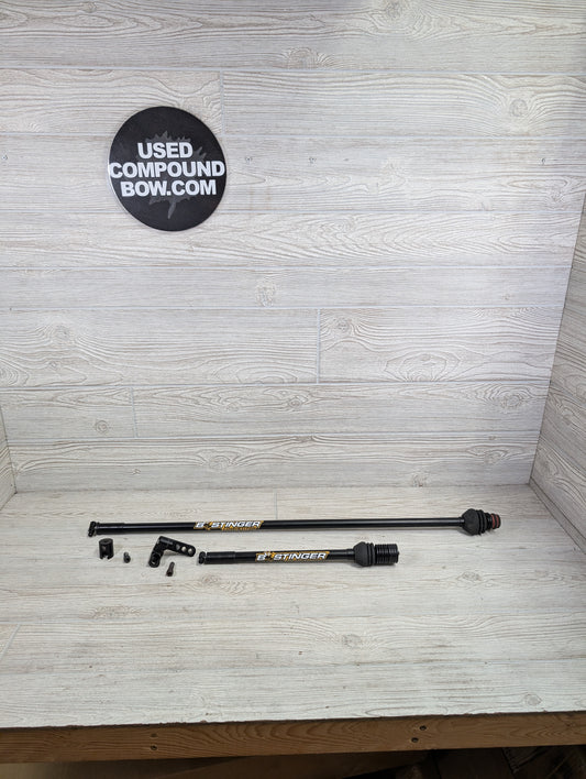 USED B Stinger Competitor Carbon Stabilizer Black set 30''-12'' and front DC and back bar mount DC