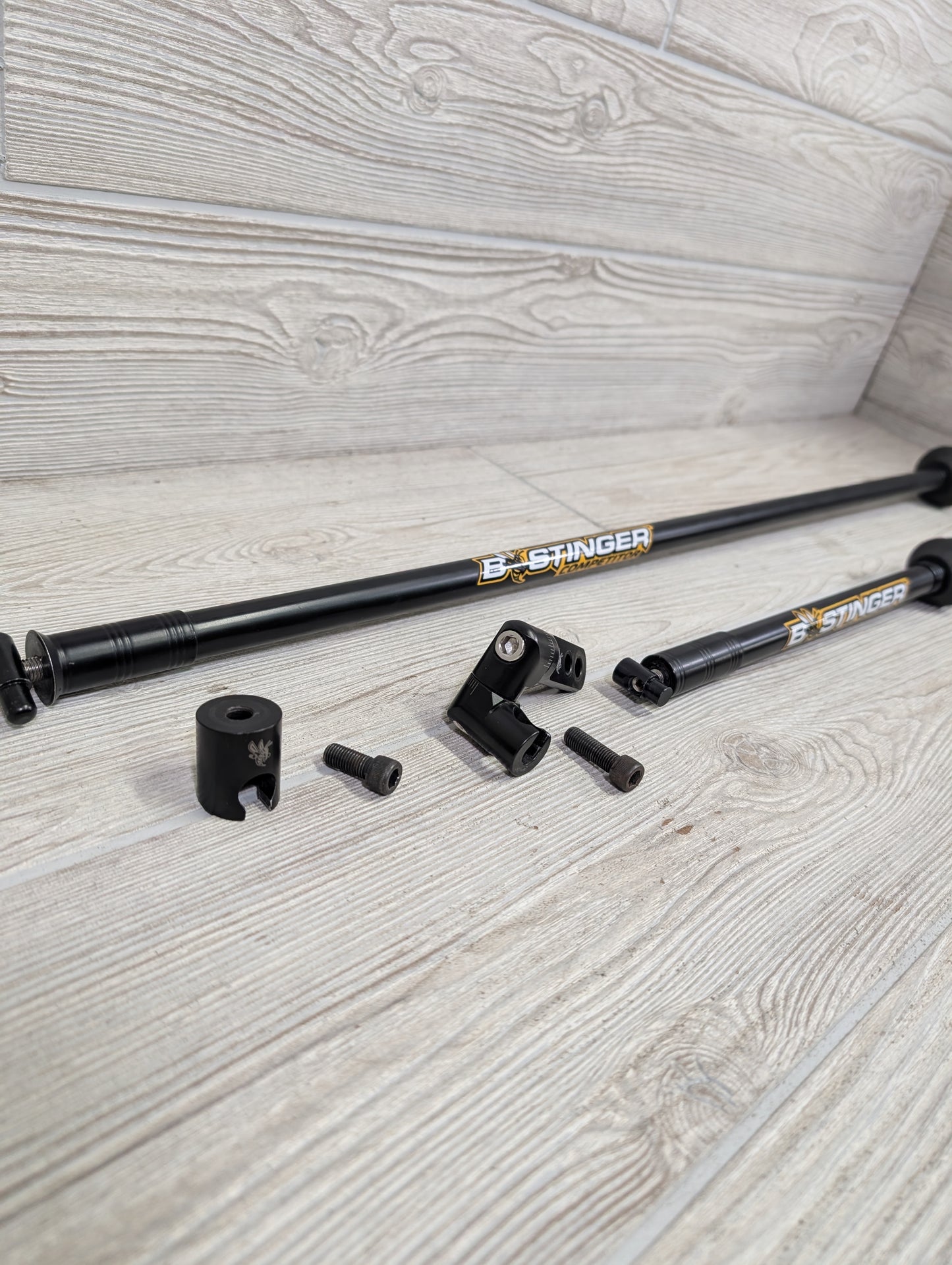 USED B Stinger Competitor Carbon Stabilizer Black set 30''-12'' and front DC and back bar mount DC