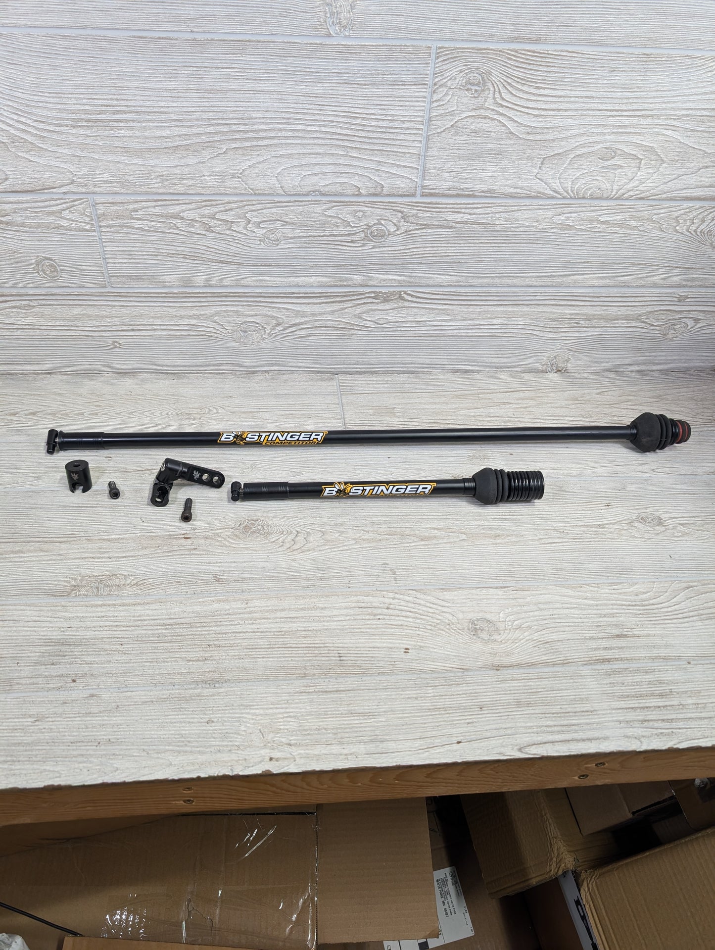 USED B Stinger Competitor Carbon Stabilizer Black set 30''-12'' and front DC and back bar mount DC