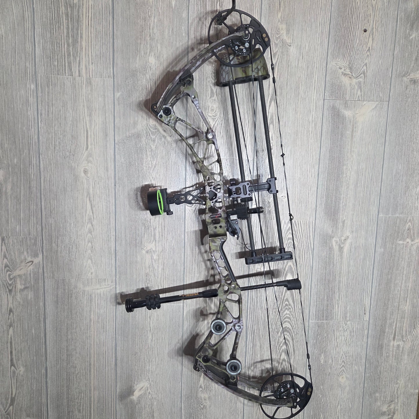 Used Bowtech Revolt X 28" 60lb RH Kryptek Camo Bow